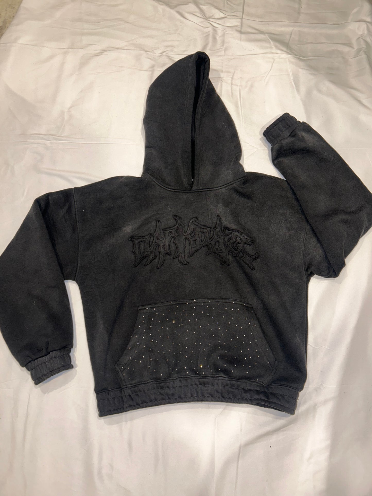 Acid Washed Studded Hoodie