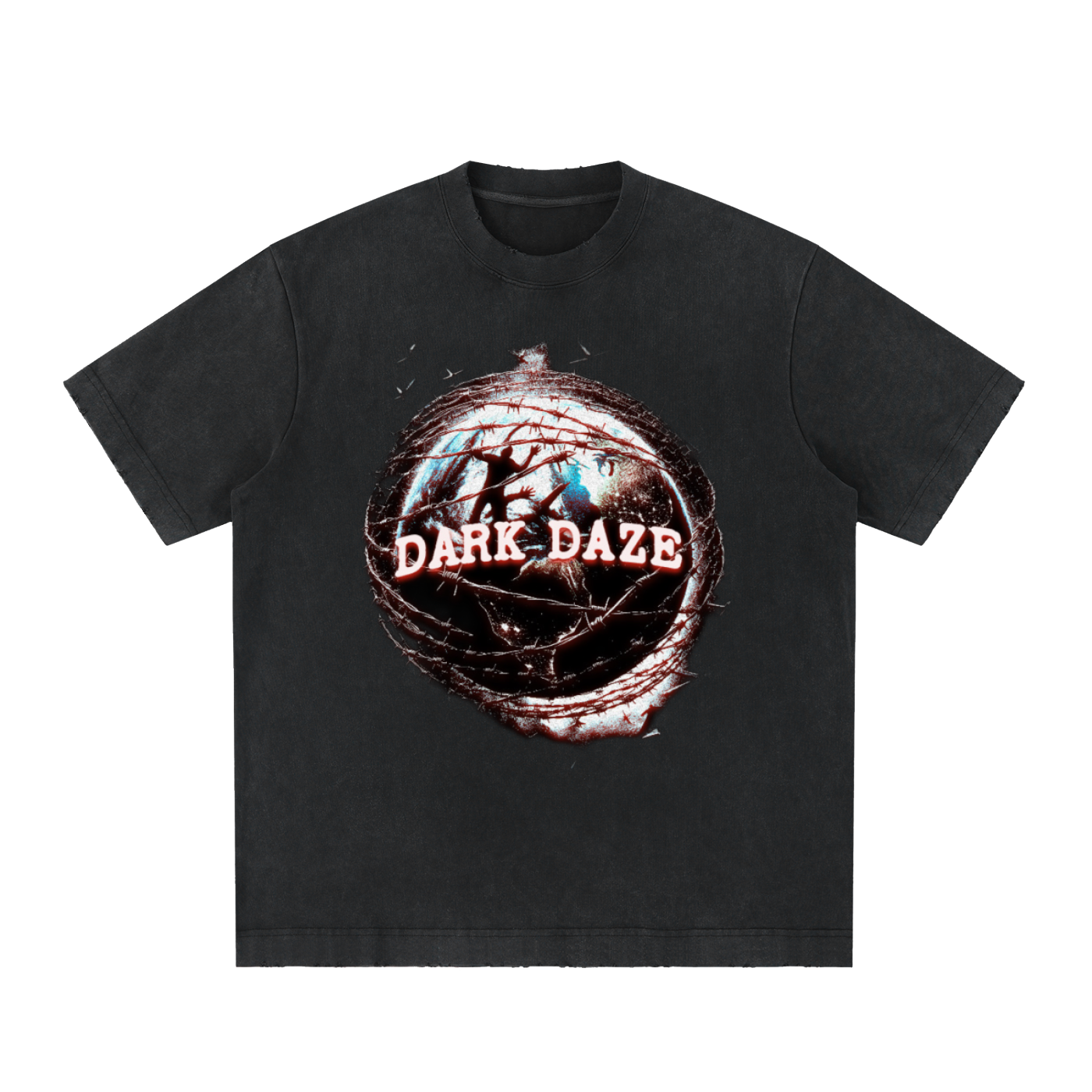 Heavyweight Vintage Washed Frayed T-Shirt
